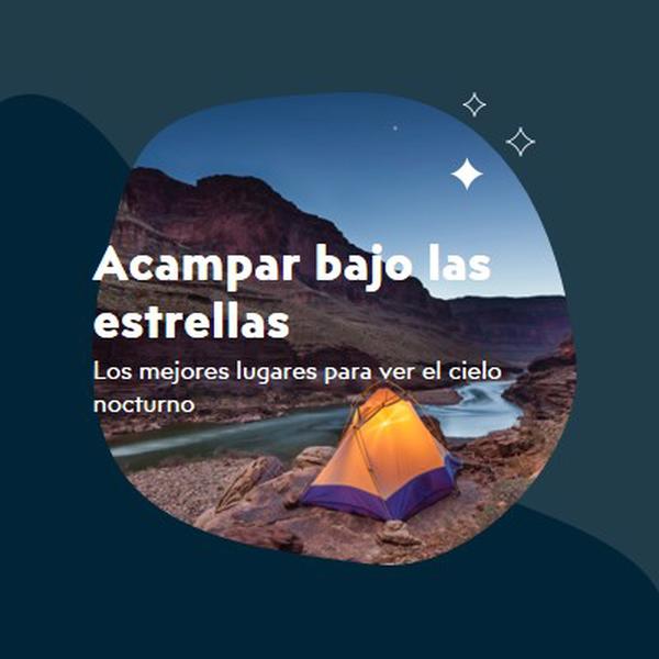 Bajo las estrellas blue organic-simple