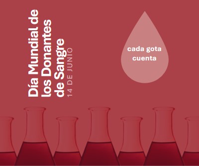 Día Mundial de los Donantes de Sangre red modern-bold