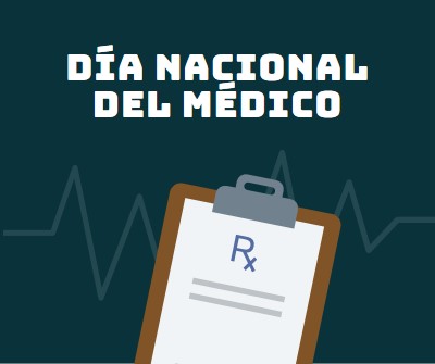 Hoy es el Día Nacional del Médico blue modern-simple