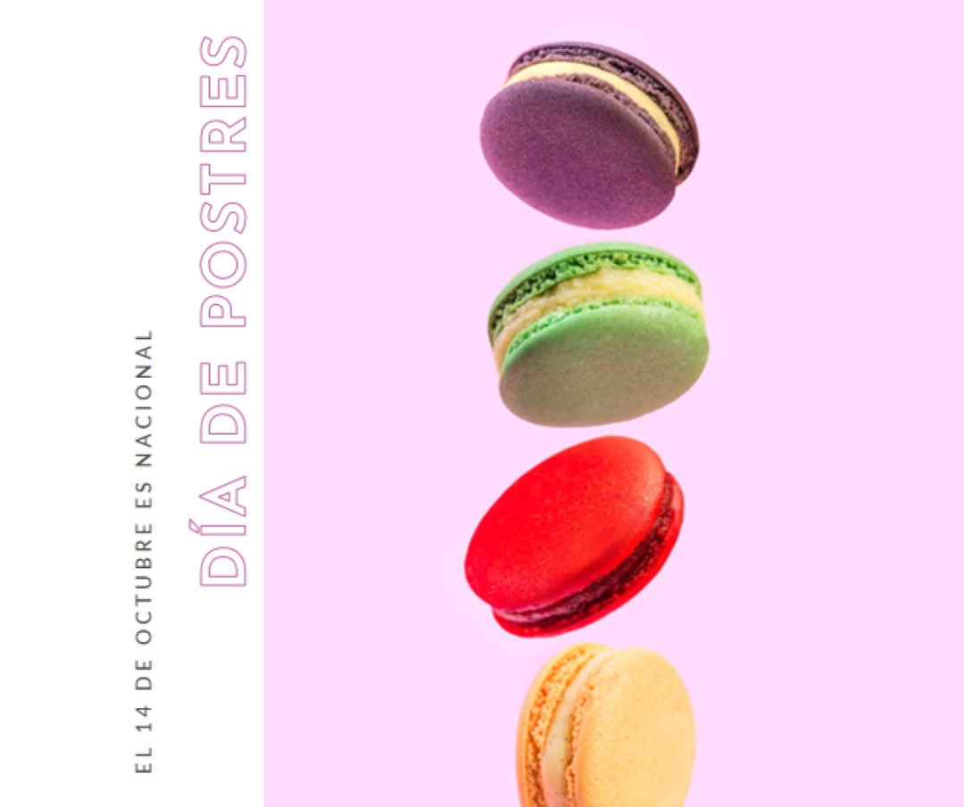 No te pierdas el Día del Postre purple modern-bold