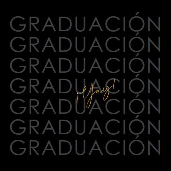 Yay para la graduación black modern-simple