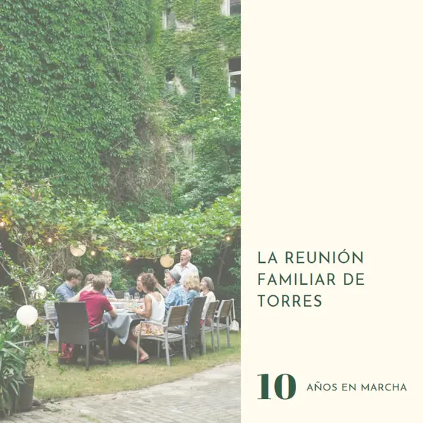 Cena familiar green modern-simple