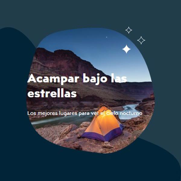 Bajo las estrellas blue organic-simple