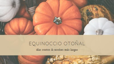 Celebrar el equinoccio de otoño orange modern-simple