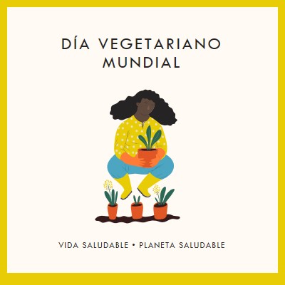 Es el Día Mundial vegetariano white modern-simple