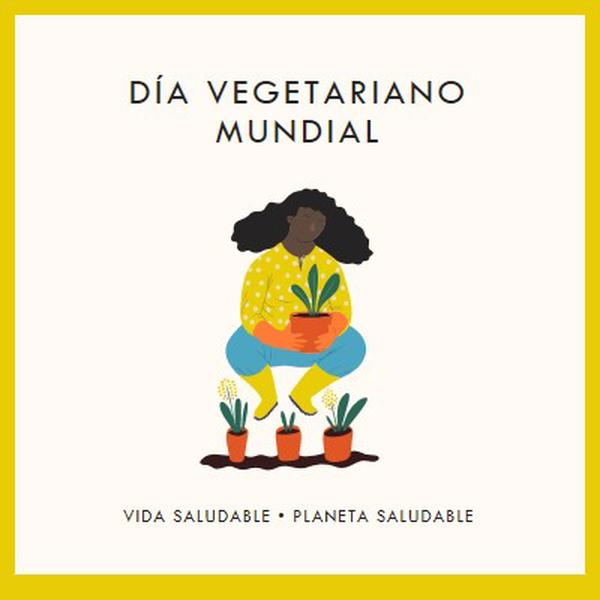 Es el Día Mundial vegetariano white modern-simple