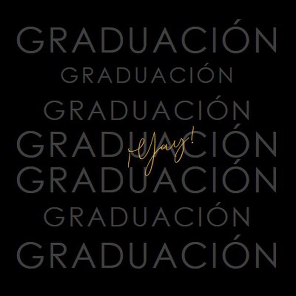 Yay para la graduación black modern-simple