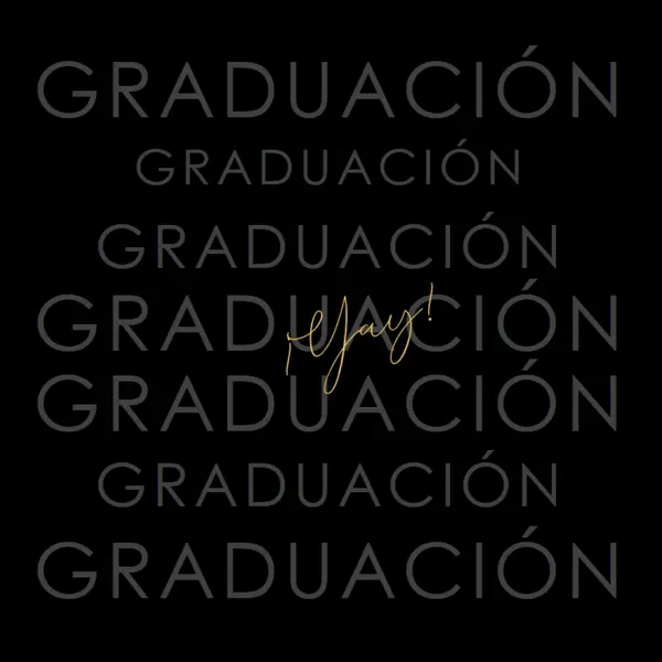 Yay para la graduación black modern-simple
