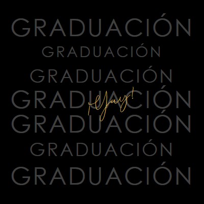 Yay para la graduación black modern-simple