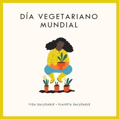 Es el Día Mundial vegetariano white modern-simple