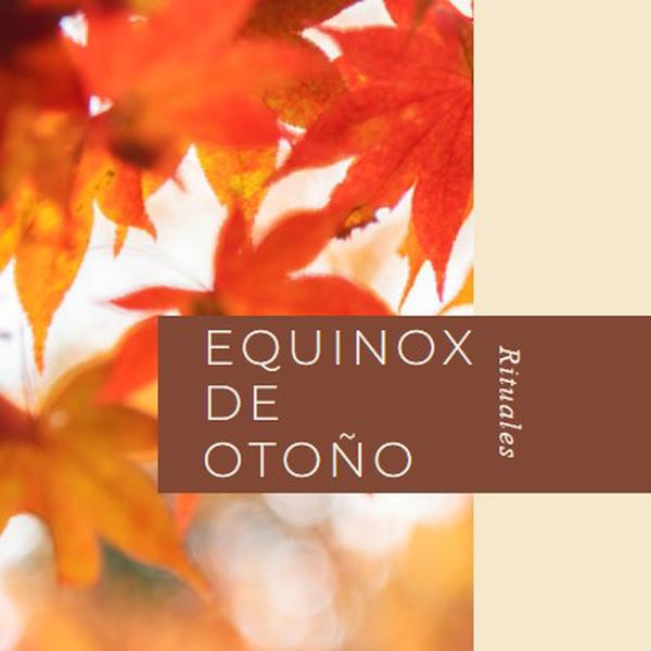 Equinoccio de otoño orange modern-simple