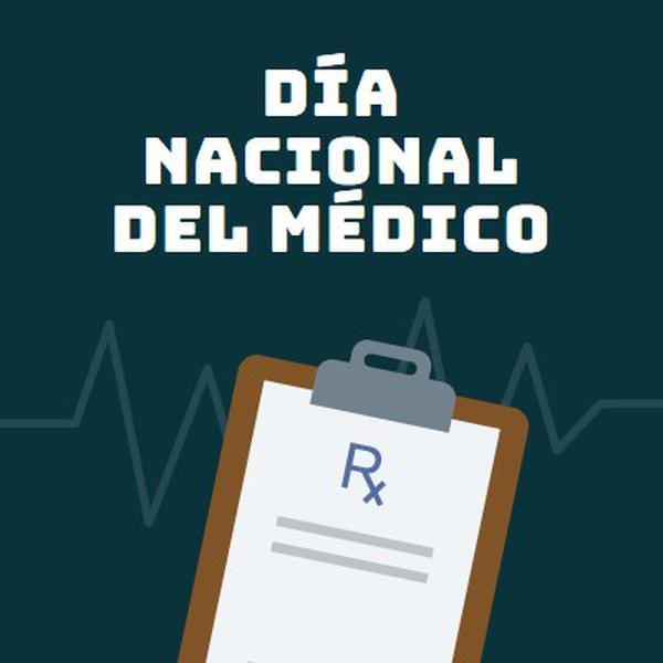 Hoy es el Día Nacional del Médico blue modern-simple