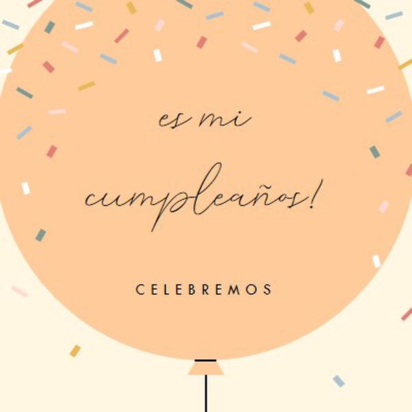 Celebremos mi cumpleaños yellow whimsical-line