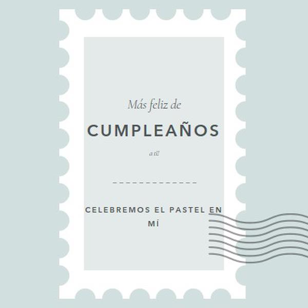 Maravilloso cumpleaños blue modern-simple