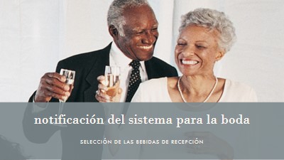 El brindis por la boda gray modern-simple