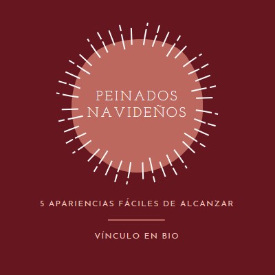 Peinados navideños red organic-simple