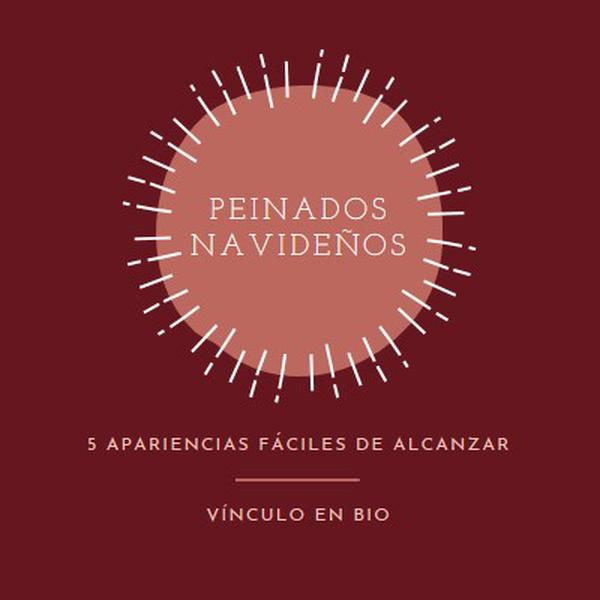 Peinados navideños red organic-simple