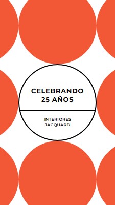 Celebrando 25 años orange modern-geometric-&-linear