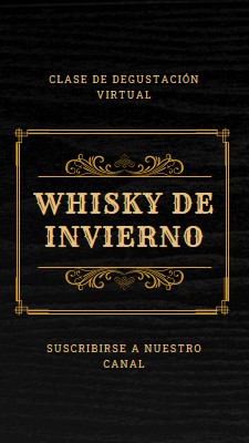 Whisky de invierno black vintage-retro