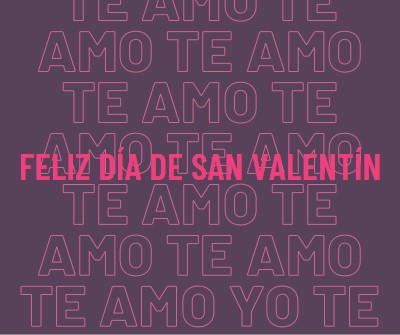 Te amo, San Valentín purple modern-bold