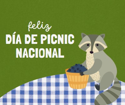 Feliz Día Nacional de Picnic green whimsical-color-block