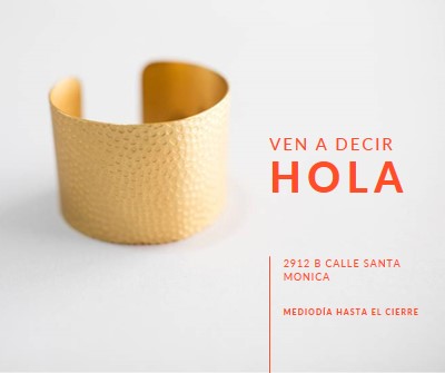 Ven a saludar white modern-bold