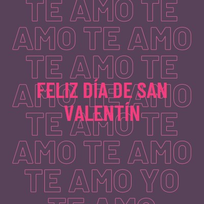 Te amo, San Valentín purple modern-bold