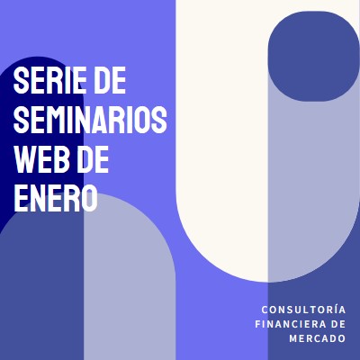 Serie de seminarios web de enero blue modern-bold