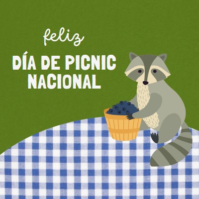 Feliz Día Nacional de Picnic green whimsical-color-block