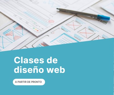 Clases de diseño web blue modern-simple