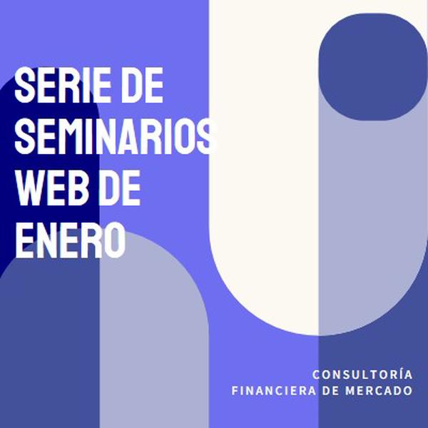 Serie de seminarios web de enero blue modern-bold