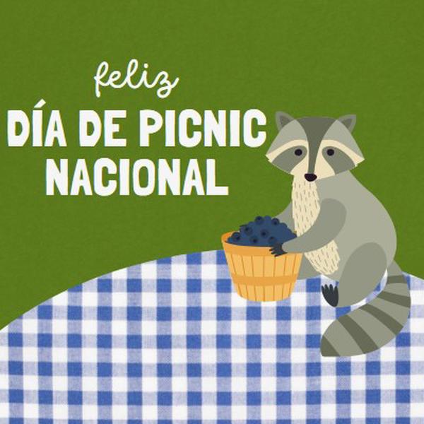 Feliz Día Nacional de Picnic green whimsical-color-block