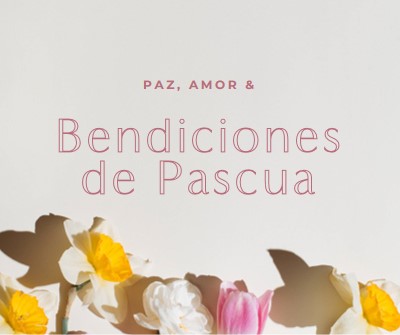 Paz y amor en Pascua gray modern-simple