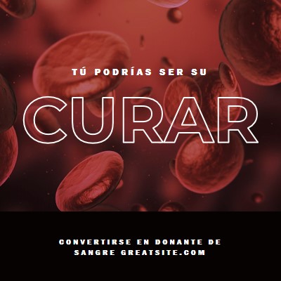 Convertirse en donante de sangre red modern-simple