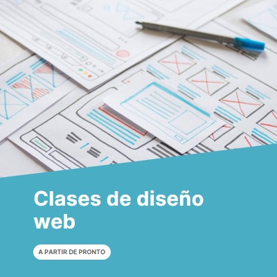 Clases de diseño web blue modern-simple