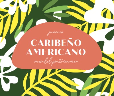 Honrar la herencia caribeña americana green organic-simple