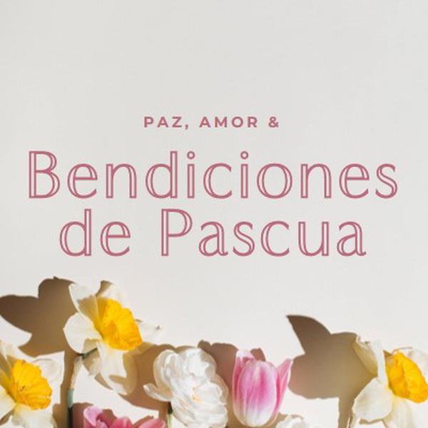 Paz y amor en Pascua gray modern-simple