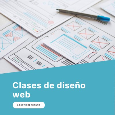 Clases de diseño web blue modern-simple