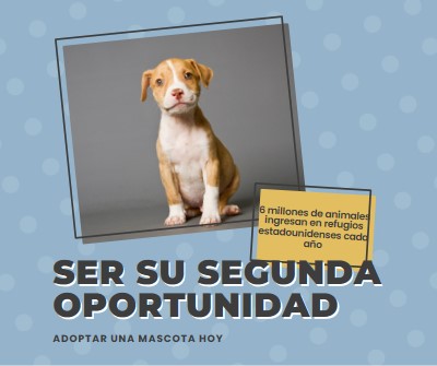 Cachorro de segunda oportunidad blue modern-bold