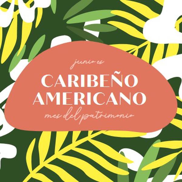 Honrar la herencia caribeña americana green organic-simple