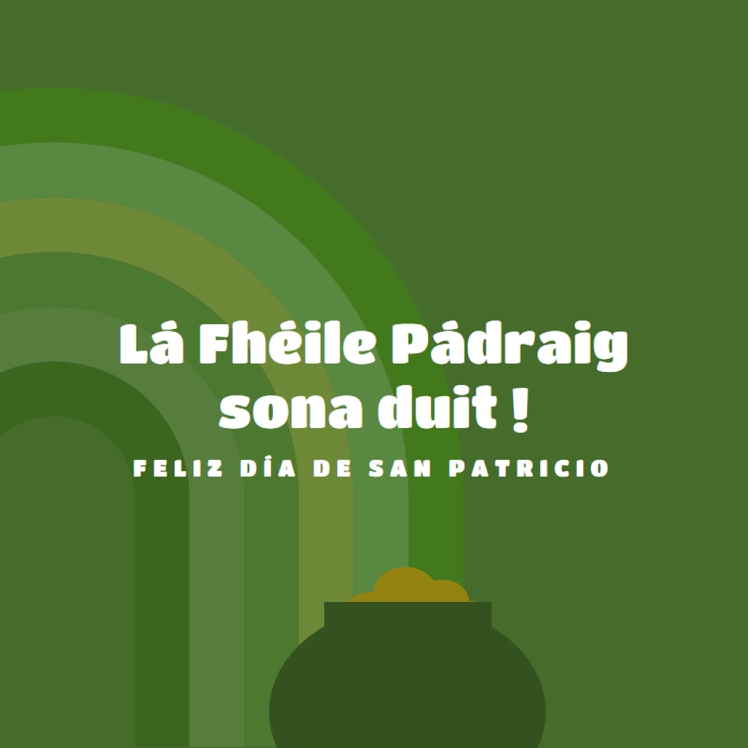 Feliz Día de San Patricio green vintage-retro