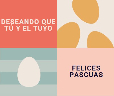 Feliz Pascua para ti y la tuya orange modern-color-block