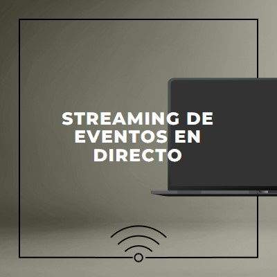 Streaming de eventos en directo gray modern-bold