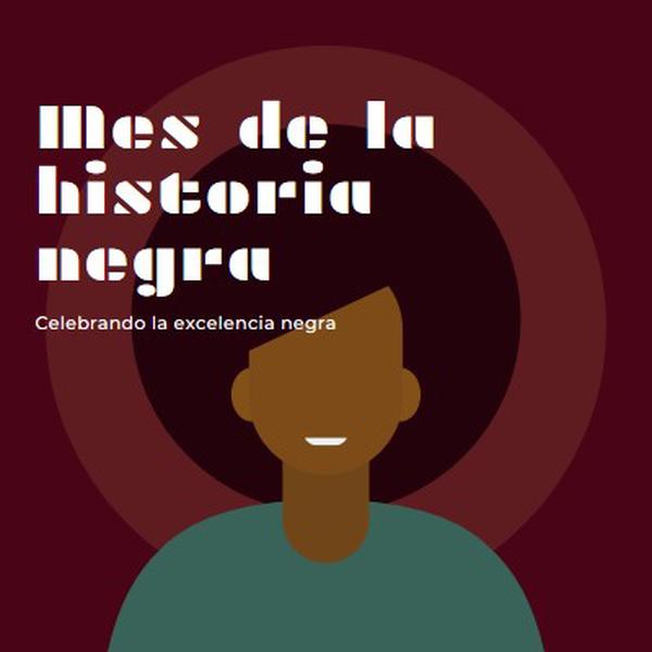 Celebración del Mes de la Historia Negra red modern-color-block