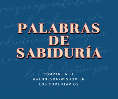 Palabra a los sabios blue modern-simple