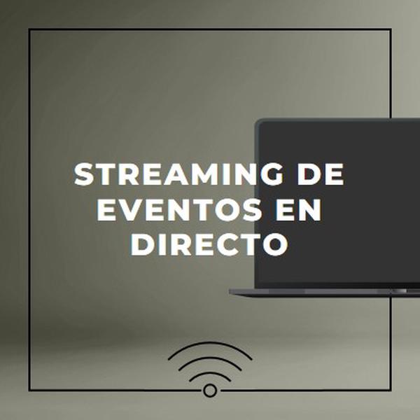 Streaming de eventos en directo gray modern-bold