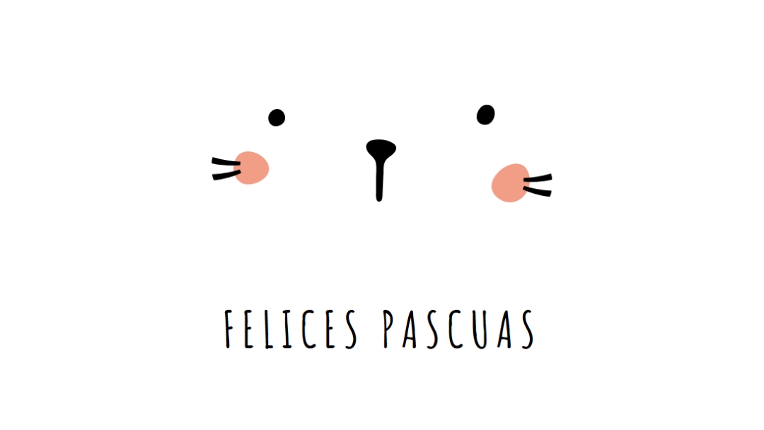 Feliz Pascua, conejito white whimsical-line