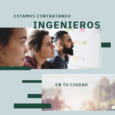 Estamos contratando ingenieros blue modern-simple