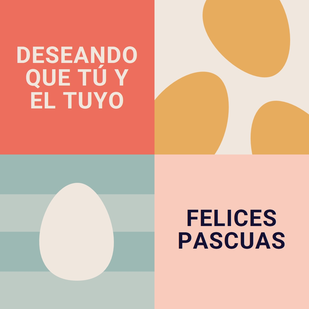 Feliz Pascua para ti y la tuya orange modern-color-block