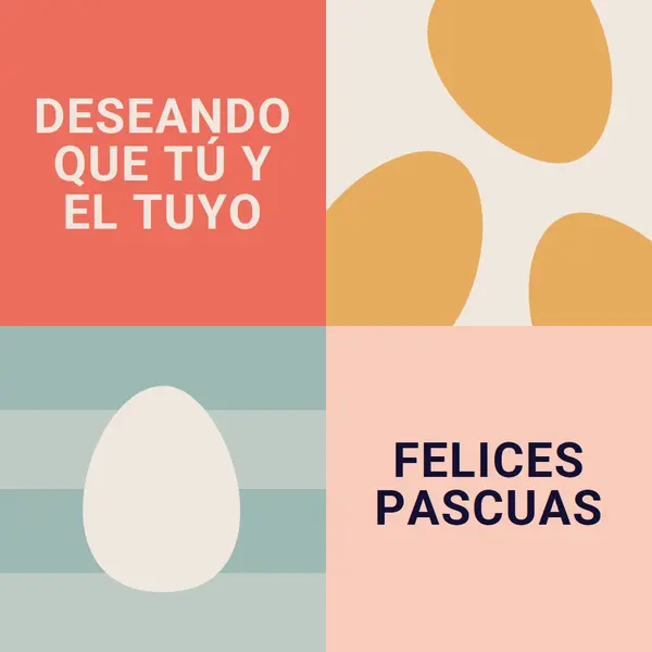 Feliz Pascua para ti y la tuya orange modern-color-block